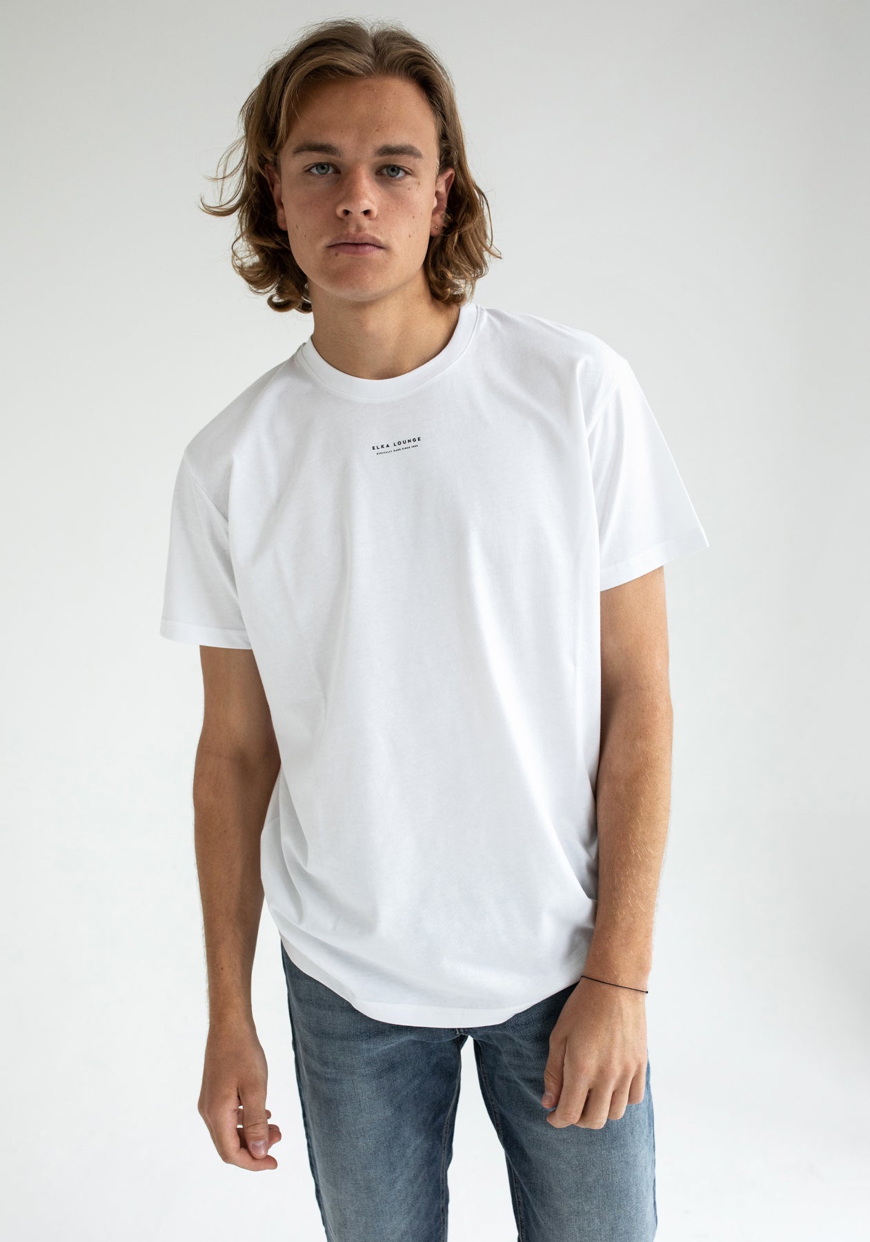 Men t-shirt organic cotton Optical white regular