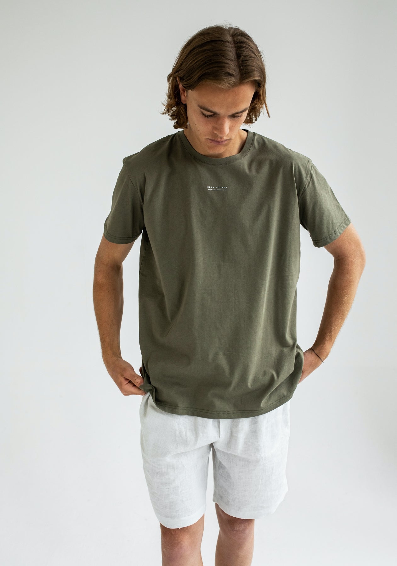 Men T-shirt Burnt olive regular