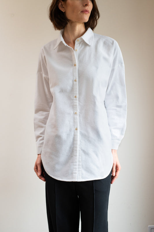 Dámska flanelová košeľa s golierom loose fit