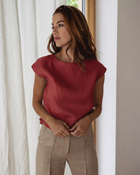 Women's regular linen T-shirt