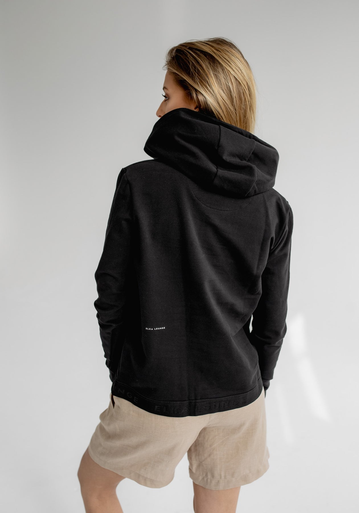 Women hoodie organic cotton Black - regular