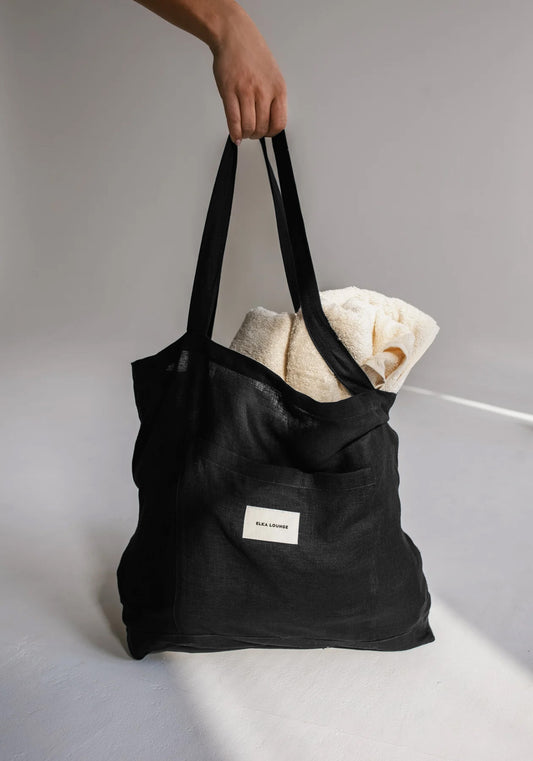 Linen bag Black