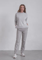 Women Sweatshirt organic cotton side slits - Loose fit