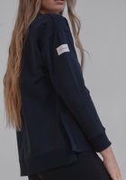 Women Sweatshirt organic cotton side slits - Loose fit