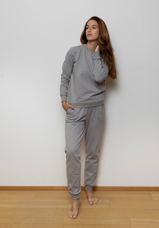Women bluza bawełna organiczna Gray brushed - regular update