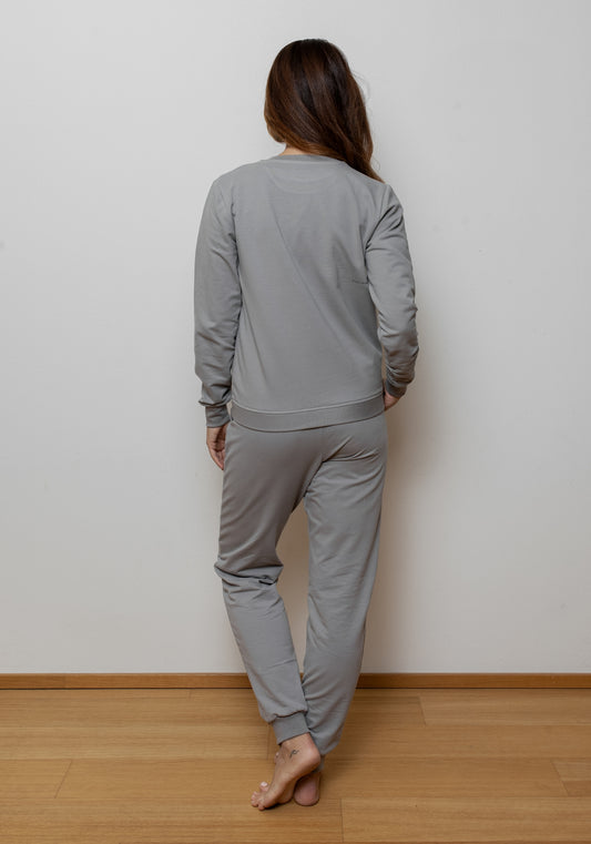 Women bluza bawełna organiczna Gray brushed - regular update