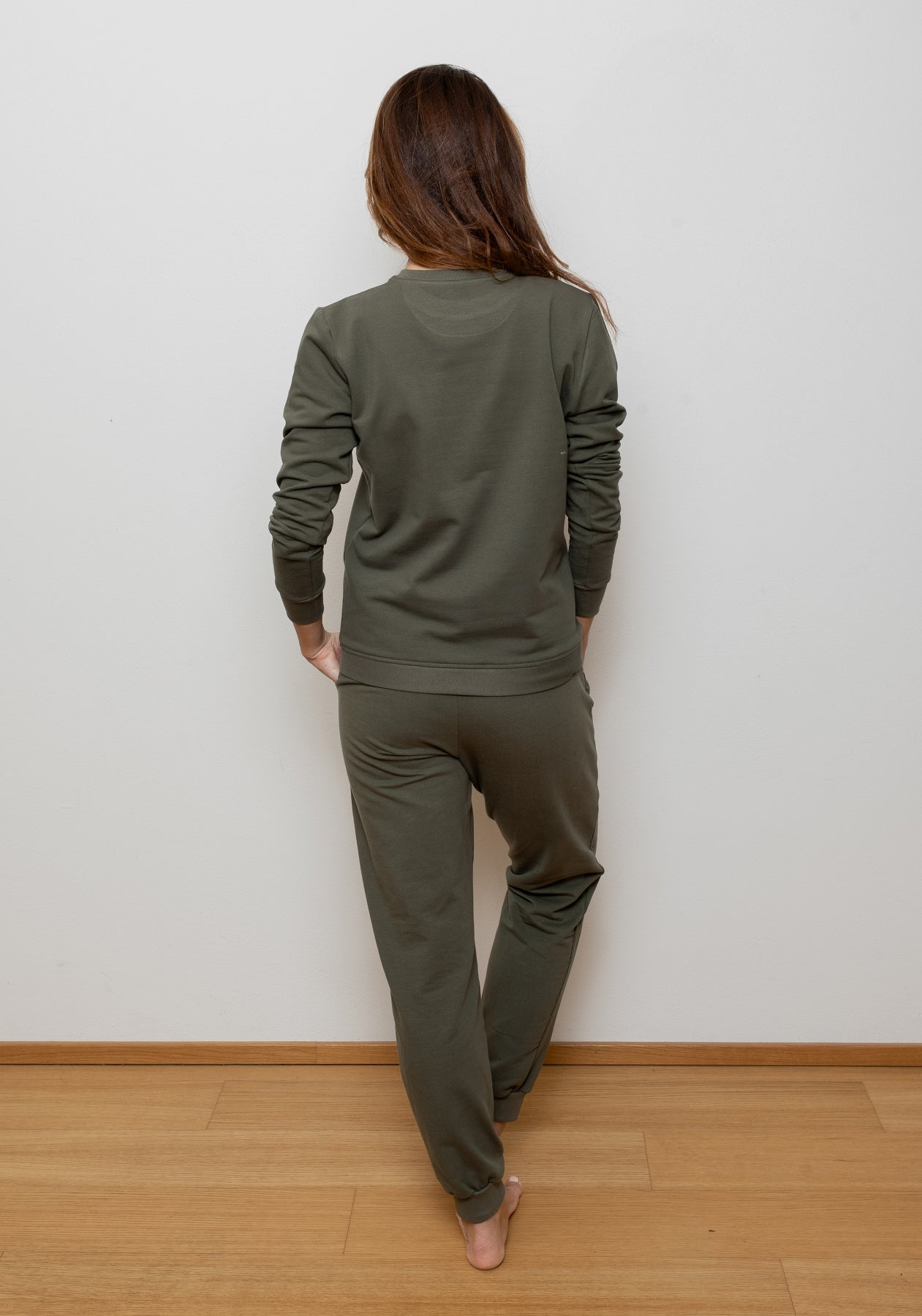 Dámská mikina bez kapuce z biobavlny brushed - regular