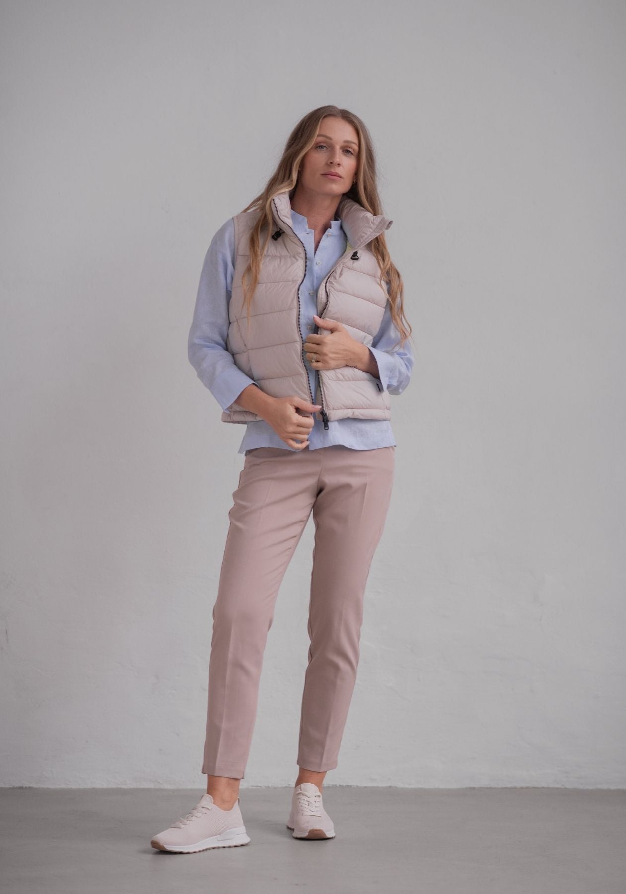 Women linen shirt regular fit Light blue