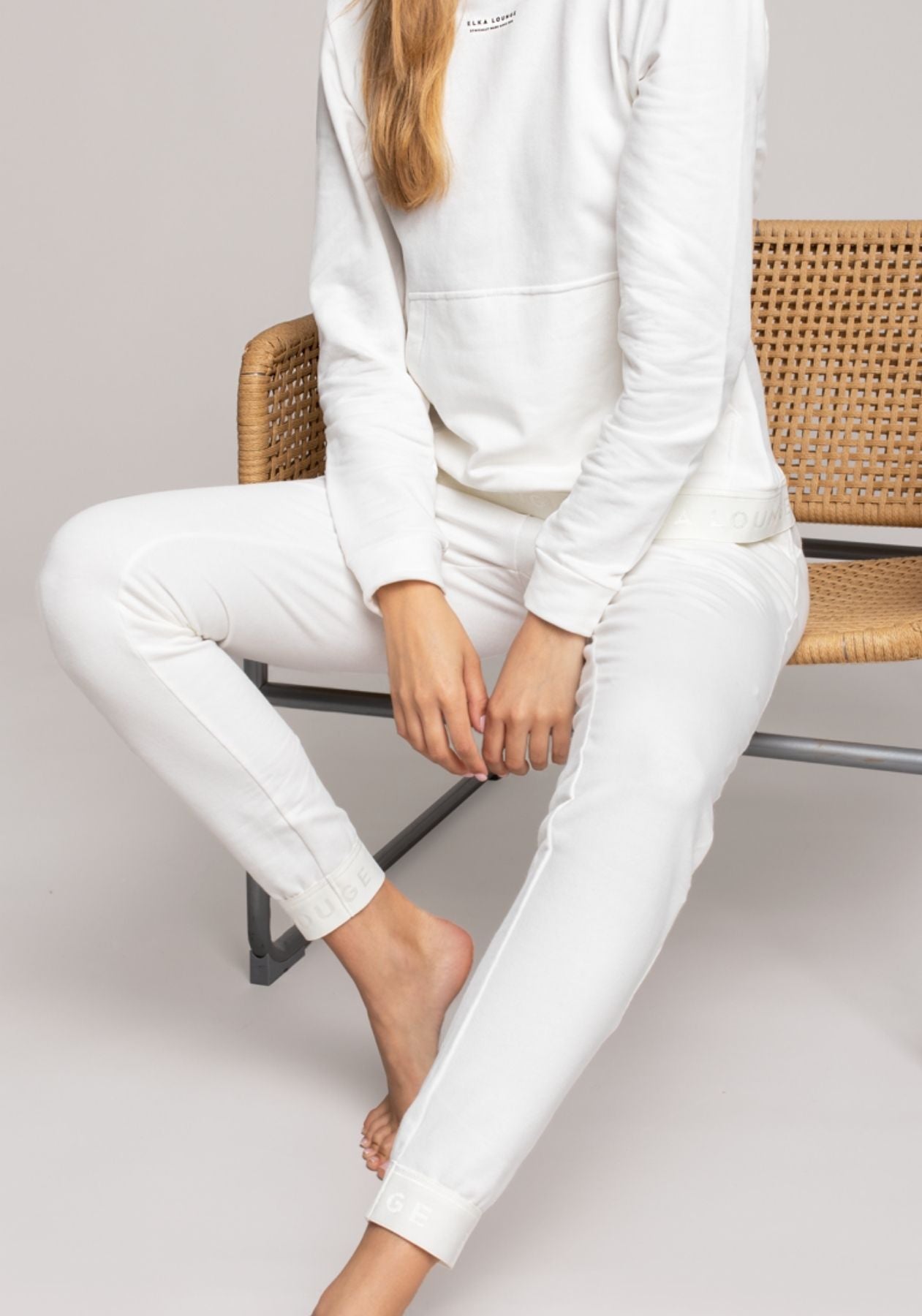 Women sweatpants organic cotton Offwhite