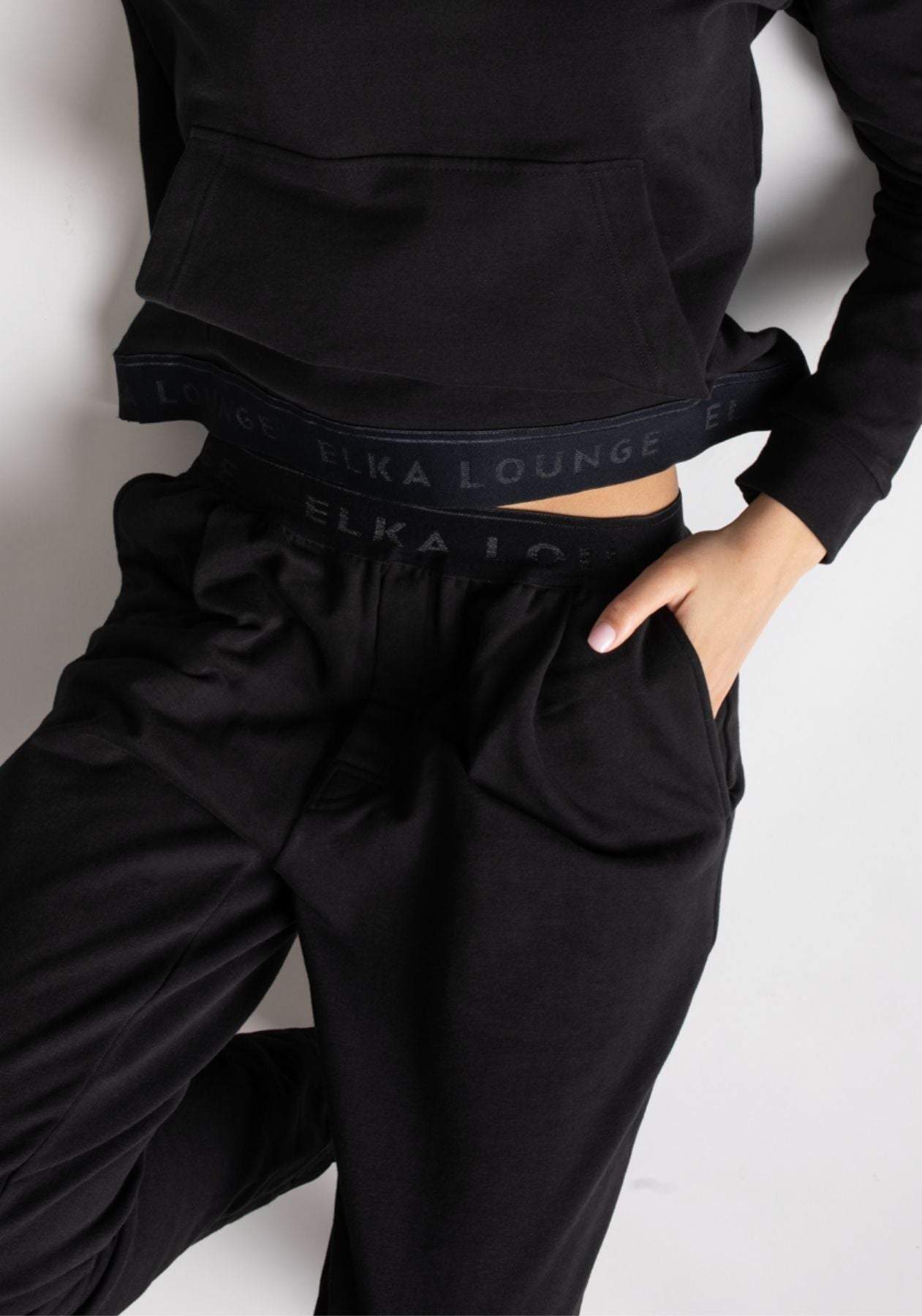 Women sweatpants organic cotton Black