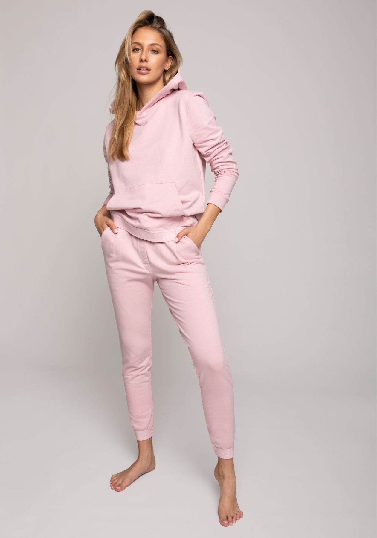 Women sweatpants organic cotton Bailet slipper-pink