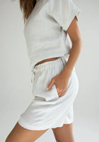 Dámské lněné šortky - regular fit