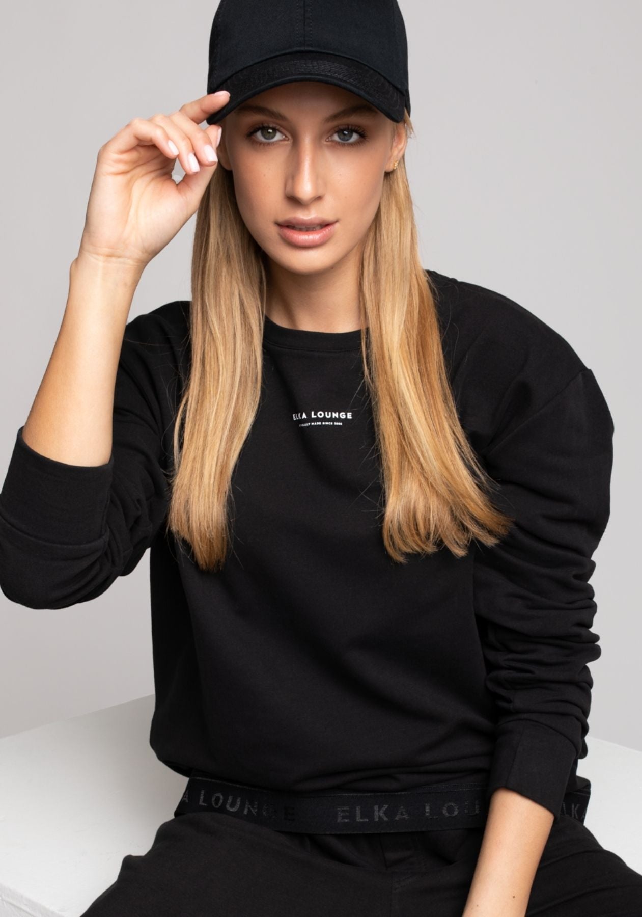 Women sweatshirt organic cotton Black - regular