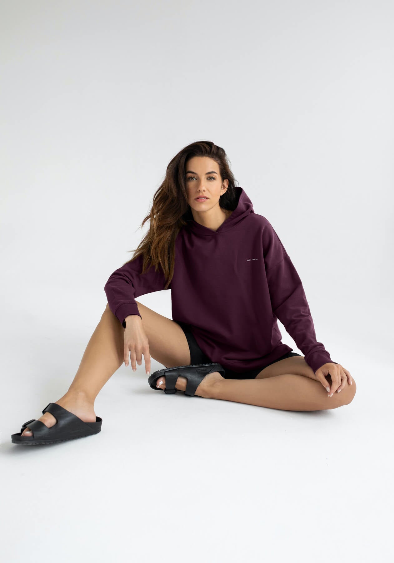 Women hoodie organic cotton Purple - Oversized