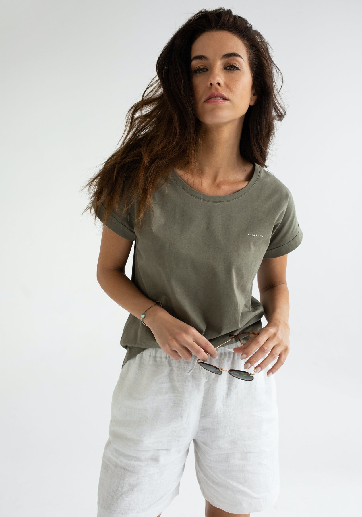 Dámske tričko z biobavlny Burnt olive- loose fit