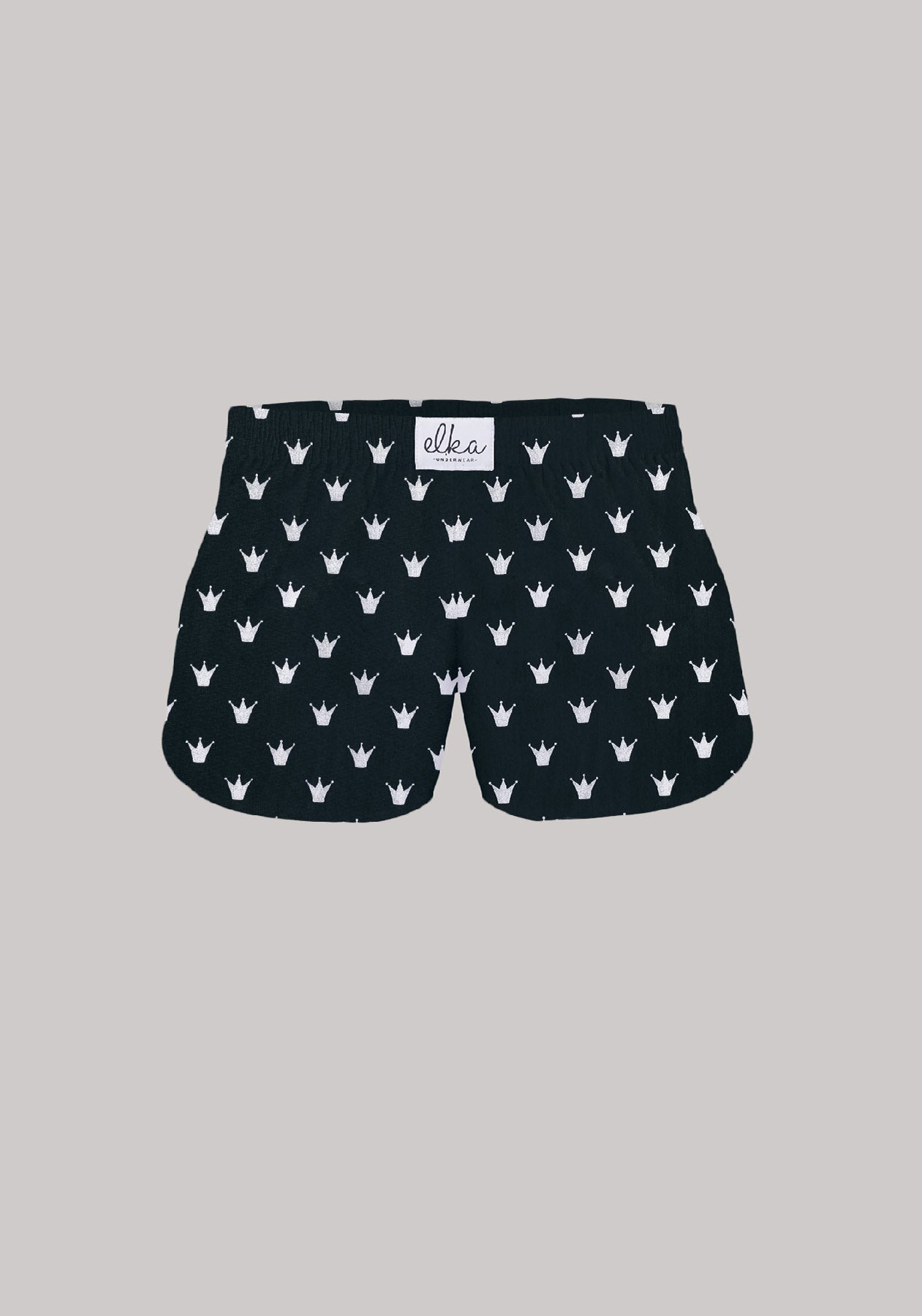 Kids Boxershorts Black with crowns