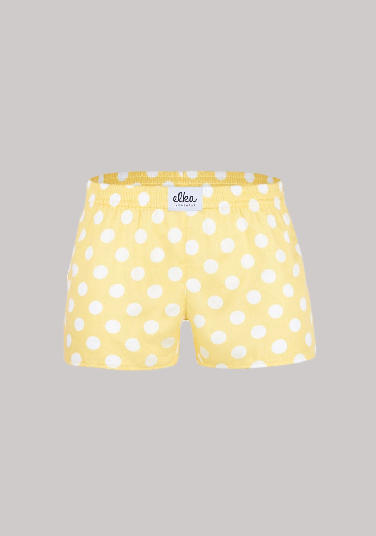 Women's shorts Yellow with big polka dots