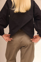 Dámská flanelová košile V crop - oversized