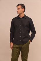 Men's flannel shirt with collar - regular fit