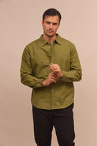 Men's flannel shirt with collar - regular fit