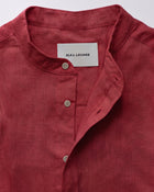 Men linen shirt without collar - regular fit