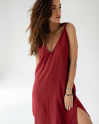 Dámské lněné šaty long - loose fit