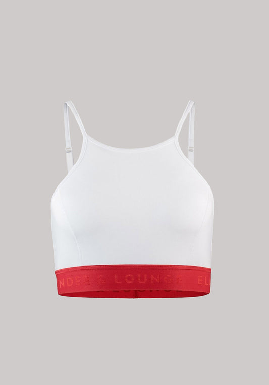 Women bra White-red slimfit